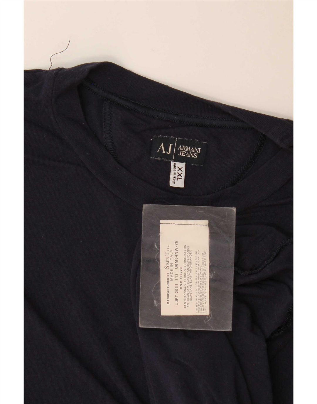 T-shirt męski Armani Jeans Top 2XL Granatowa wiskoza