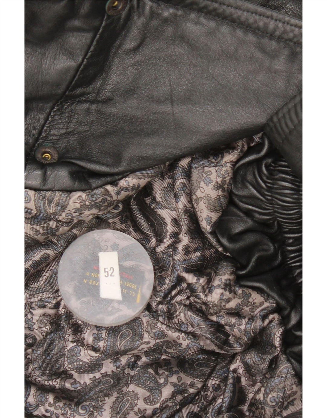 Męska kurtka skórzana z podwójnymi piersiami w stylu vintage IT 52 XL Czarna skóra