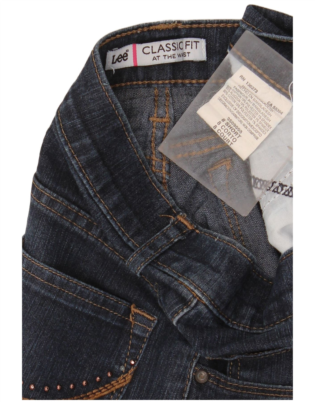 Damskie jeansy Bootcut LEE z wysokim stanem US 8 Medium W28 L30 granatowe