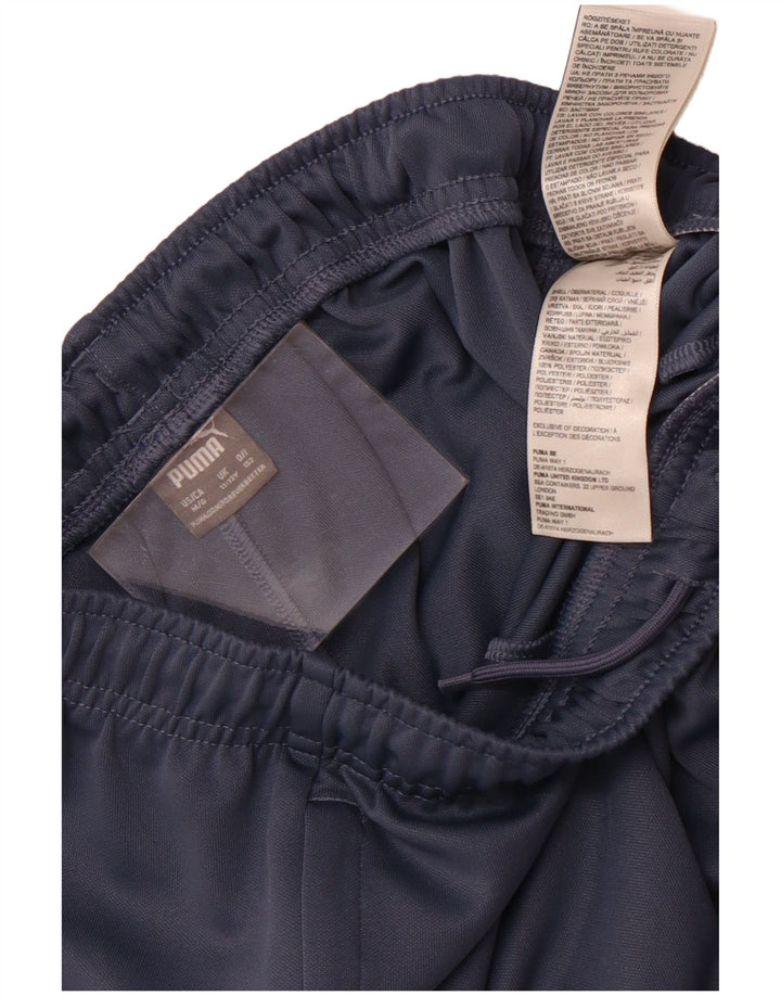 Chłopięce spodnie dresowe Puma 11-12 lat, granatowy, poliester z blokami kolorów