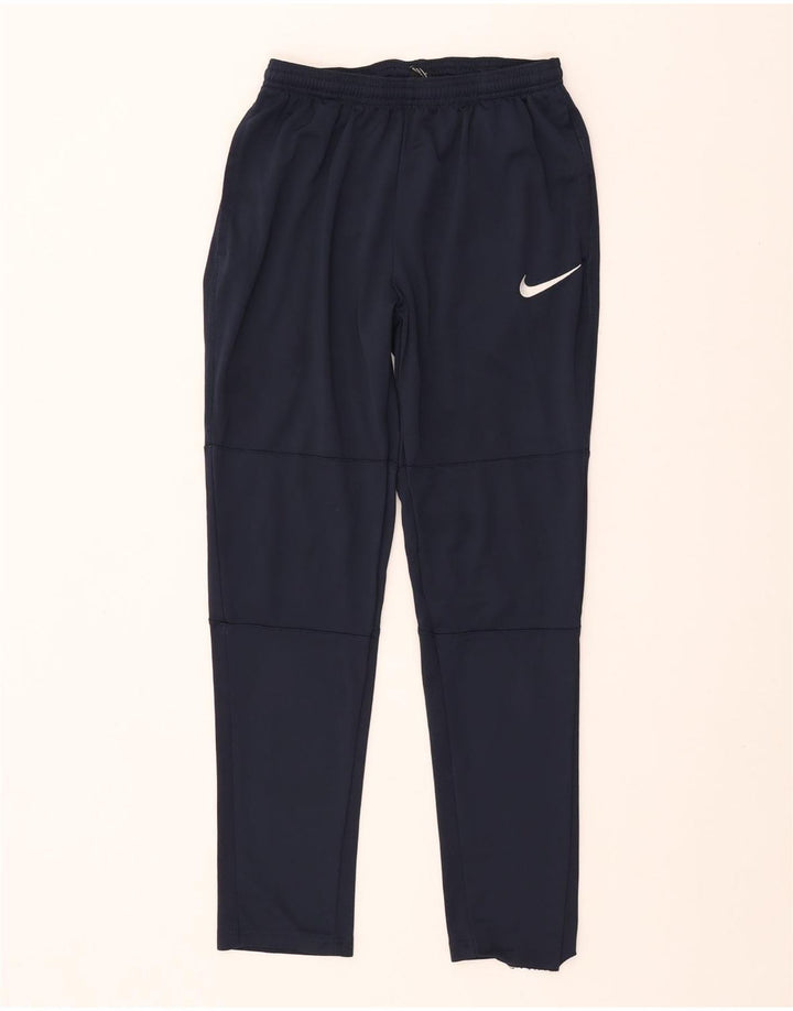Męskie spodnie dresowe Nike Dri Fit UK 10, małe, granatowe, poliestrowe