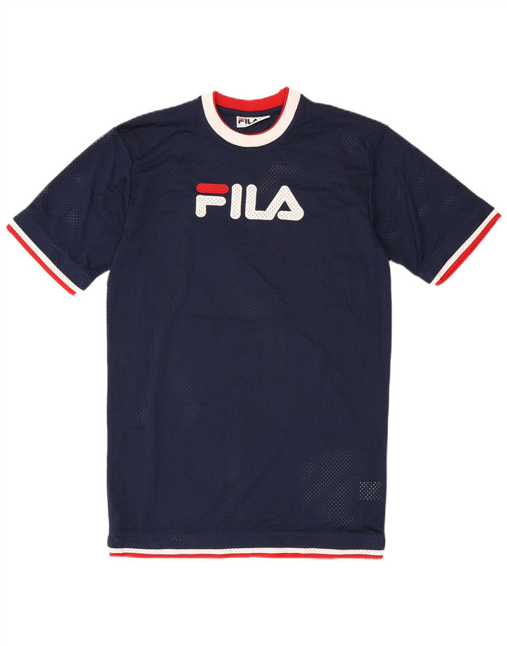 Męska koszulka z grafiką FILA, mała, granatowa