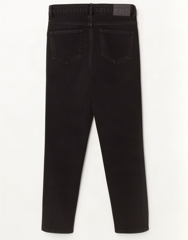 Damskie jeansy Zara z wysokim stanem, zwężane EU 40 Medium W30 L27, czarna bawełna
