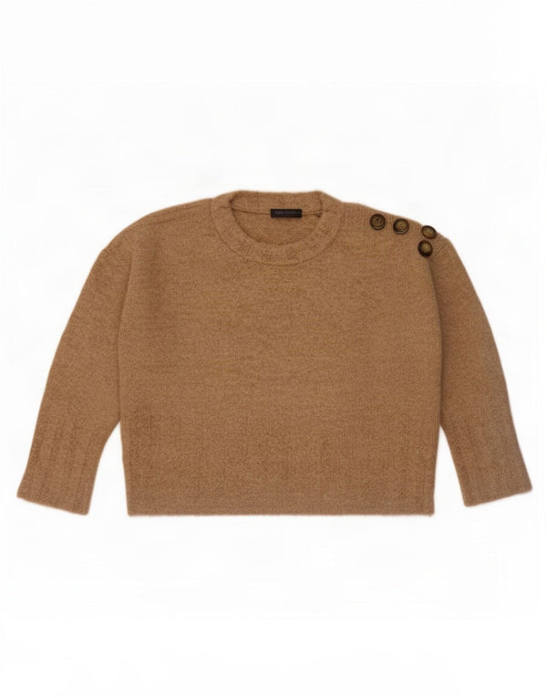 Marks & Spencer Damski sweter z okrągłym dekoltem, UK 16, duży, beżowy