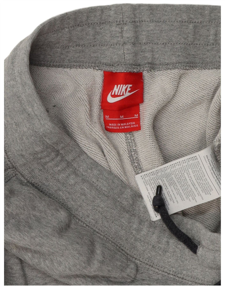 Męskie spodnie dresowe NIKE z grafiką, średnioszare, bawełniane