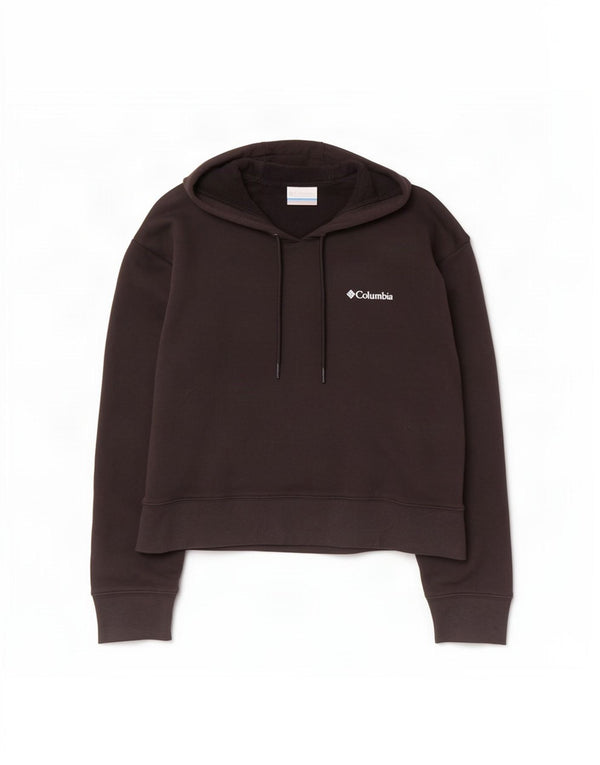 Columbia Womens Graphic Hoodie Jumper UK 16 Large Black Cotton
