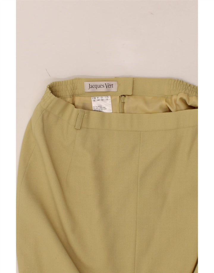JACQUES VERT Womens Midi Skirt UK 16 Large W32 Green Polyester Vintage Jacques Vert and Second-Hand Jacques Vert from Messina Hembry 
