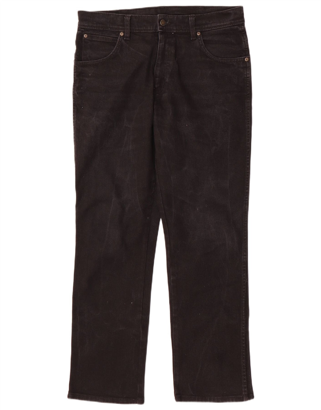 Męskie jeansy Wrangler o prostym kroju W34 L30, czarne, bawełniane