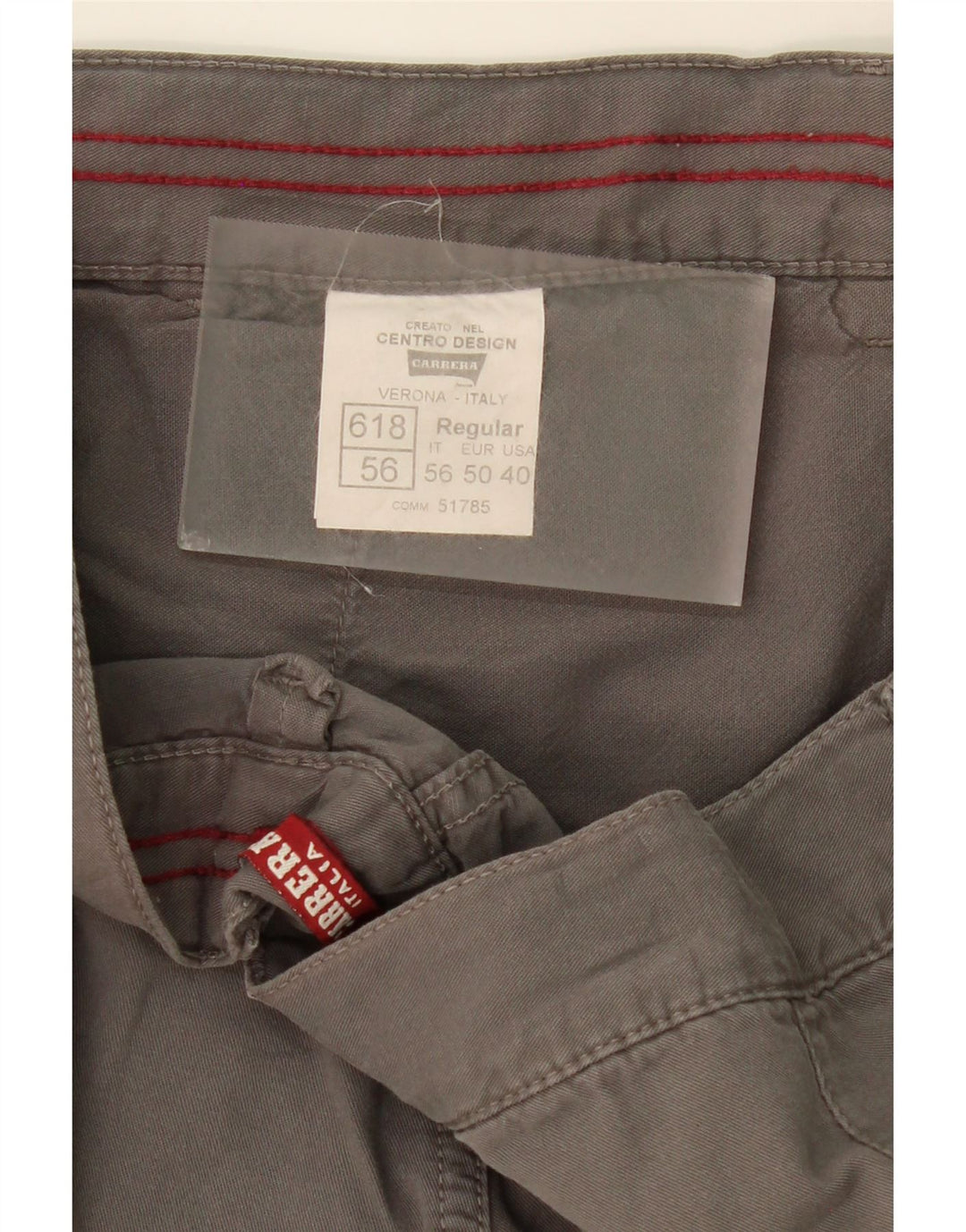 CARRERA Mens 618 Regular Fit Cargo Shorts W40 XL Grey Cotton Vintage Carrera and Second-Hand Carrera from Messina Hembry 