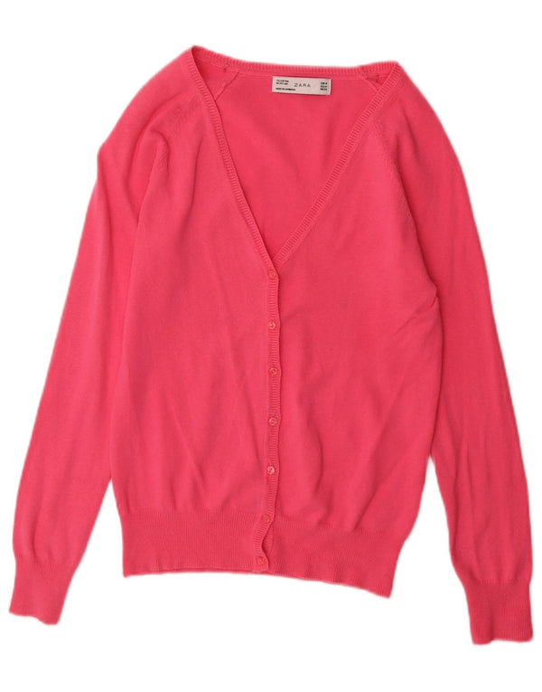 Sweter damski Zara UK 12 Średni różowy bawełniany