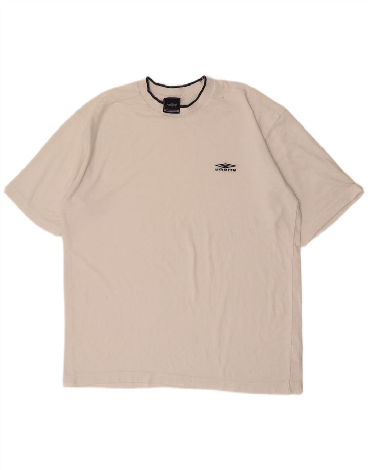 Męski T-shirt z grafiką Umbro, duży, złamany biały poliester