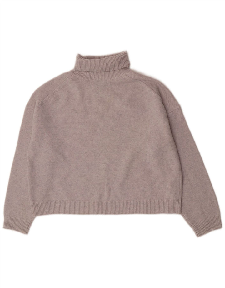 Damski sweter oversize Massimo Dutti z okrągłym dekoltem UK 6 XS, szara wełna