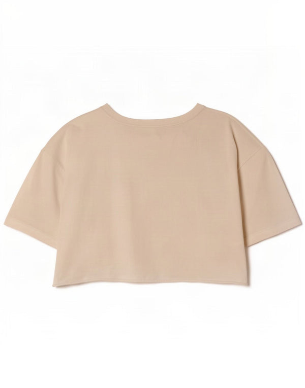 Damska koszulka Crop Top Zara UK 14, średnia biała bawełna