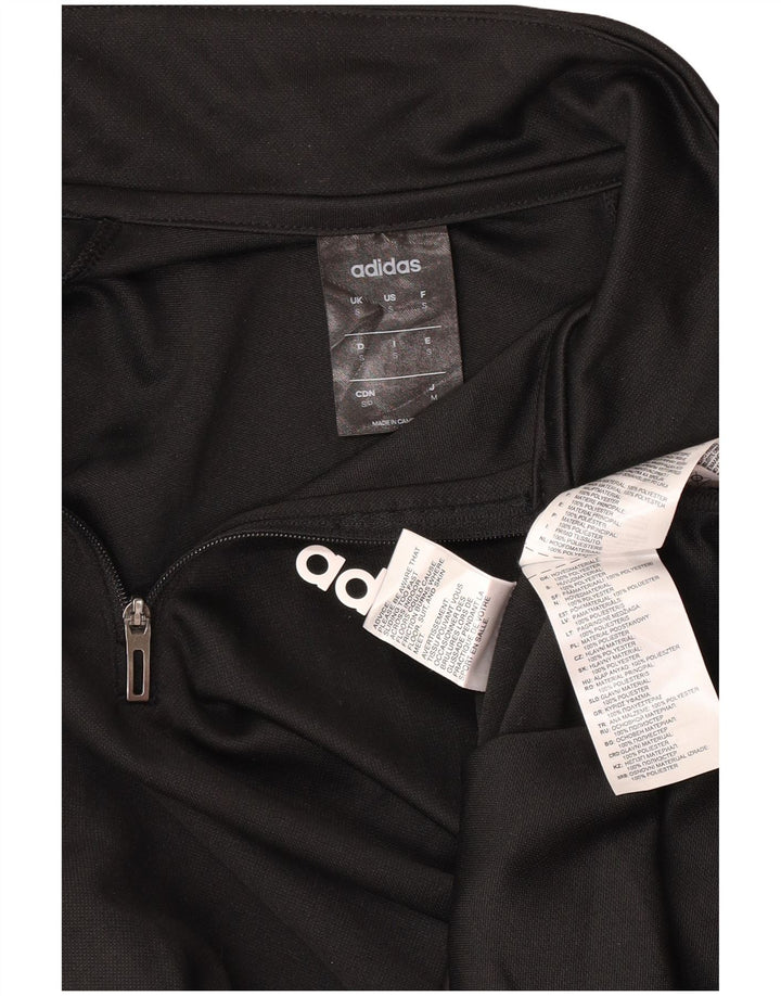 Adidas Męskie Climalite Zip Neck Sweter Dresowy Top Mały Czarny Poliester