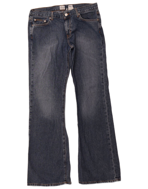 Damskie jeansy Calvin Klein Bootcut US 11, duże, W32, L32, niebieska bawełna