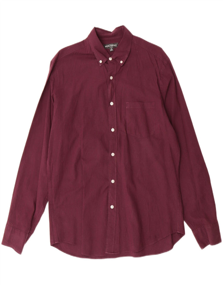 J. CREW Mens Mercantile Flex Shirt Medium Maroon Cotton