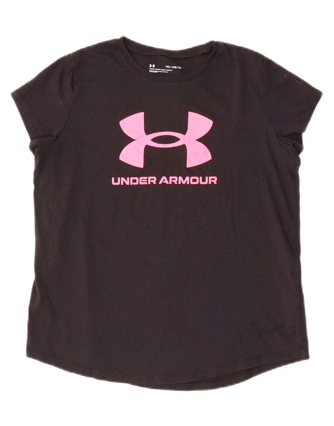 Dziewczęca koszulka o luźnym kroju z grafiką UNDER ARMOUR, 13-14 lat, XL, czarna