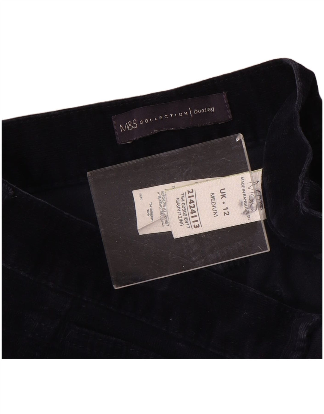 Spodnie damskie Marks & Spencer Bootcut UK 12 Medium W32 L25 Granatowe B