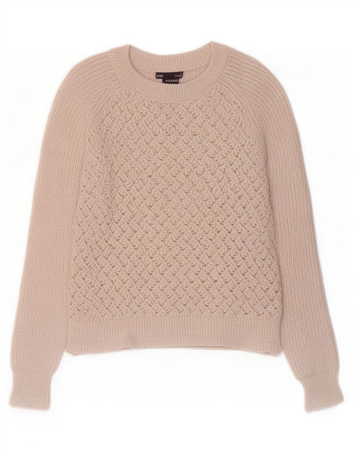 Marks & Spencer Damski sweter z dekoltem w łódkę, UK 14, średni złamanej bieli
