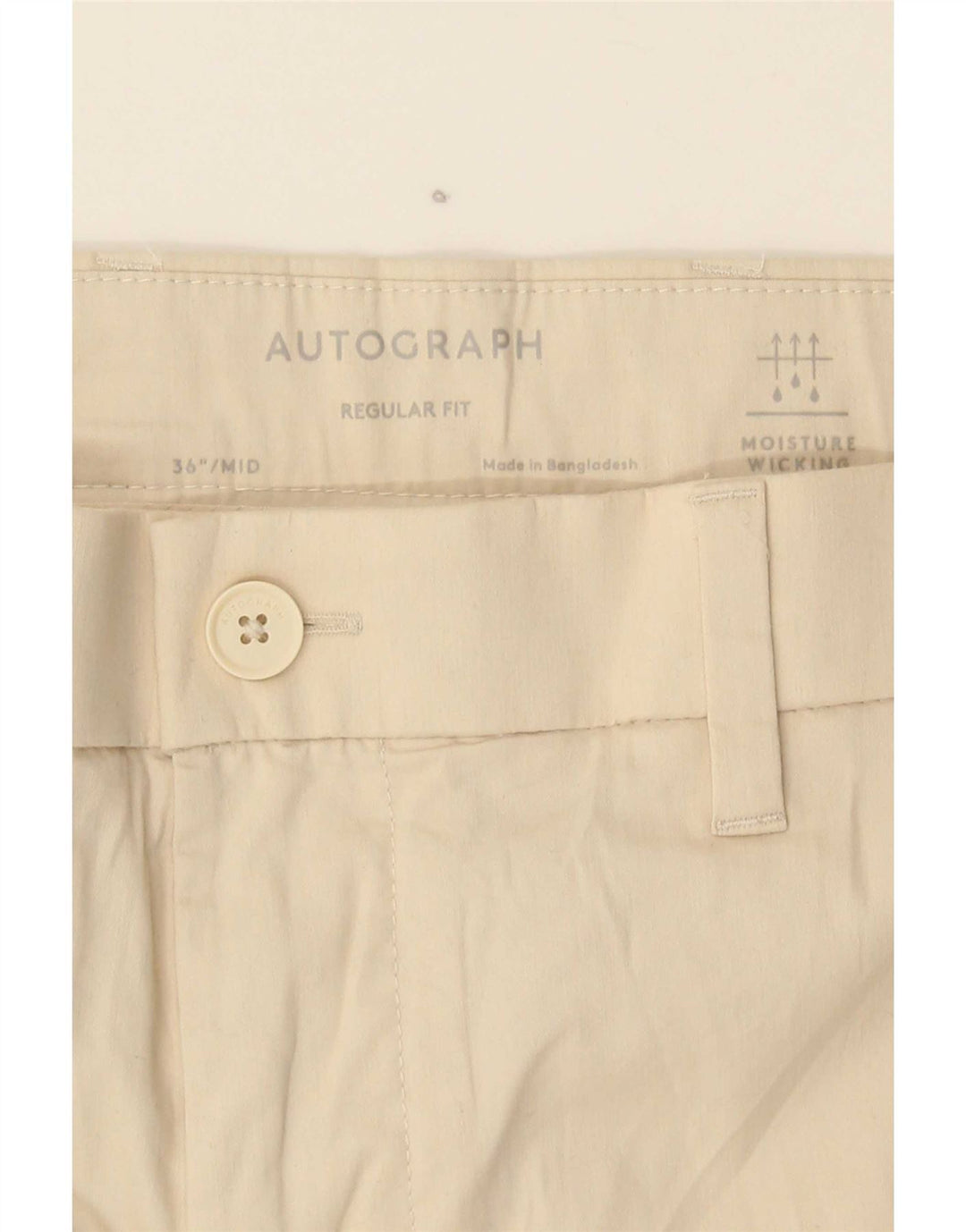 Męskie spodenki Chino Marks & Spencer Autograph o regularnym kroju W36, duże, beżowe