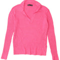 Damski sweter polo Marks & Spencer UK 12, średnioróżowy, wiskoza