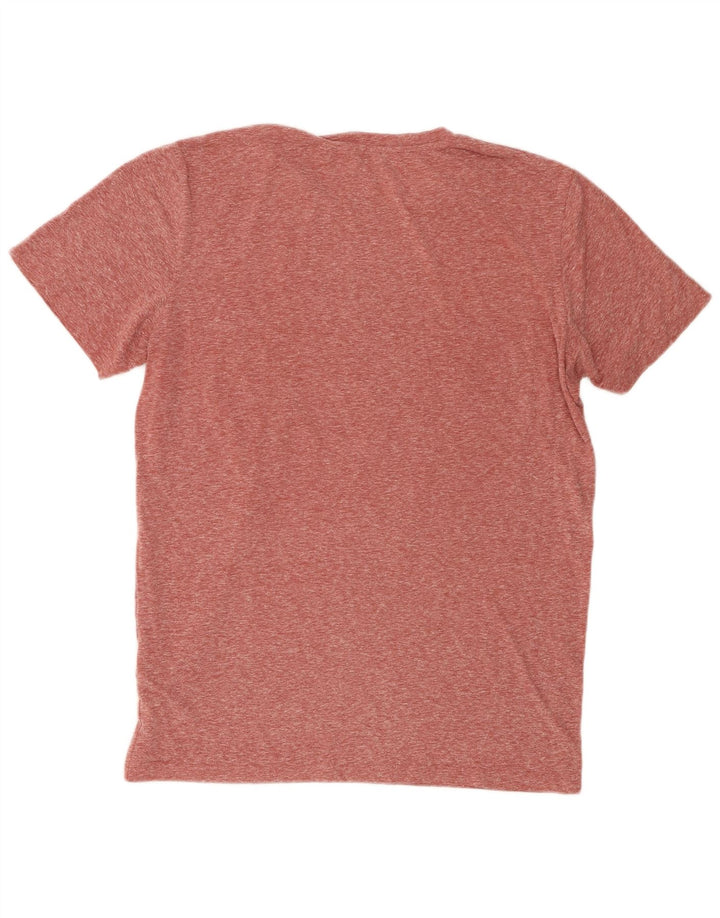 Męski T-shirt z grafiką Jack & Jones, duży, bordowy, nakrapiany poliester