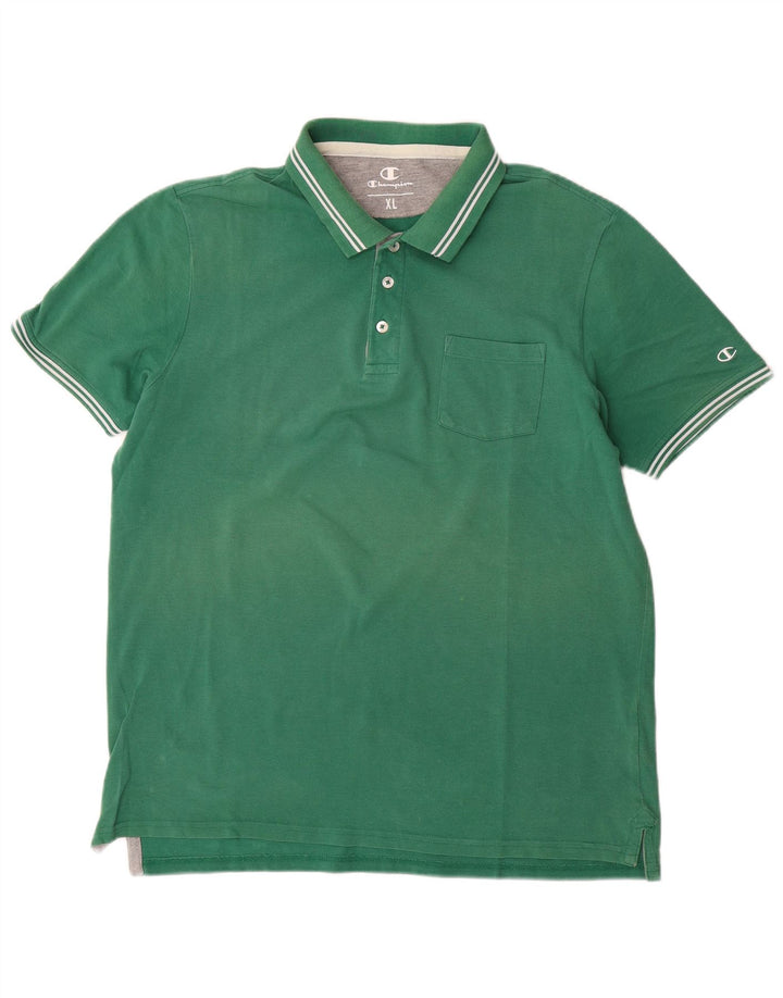 Męska koszulka polo Champion XL, zielona bawełna