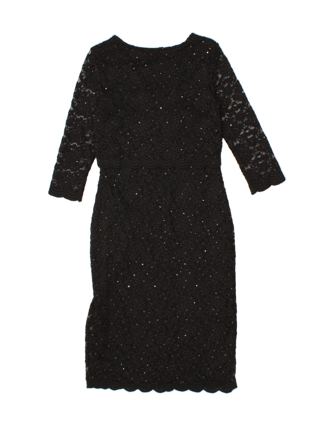 PER UNA Womens 3/4 Sleeve Maxi Dress UK 12 Medium Black Polyester Vintage Per Una and Second-Hand Per Una from Messina Hembry 
