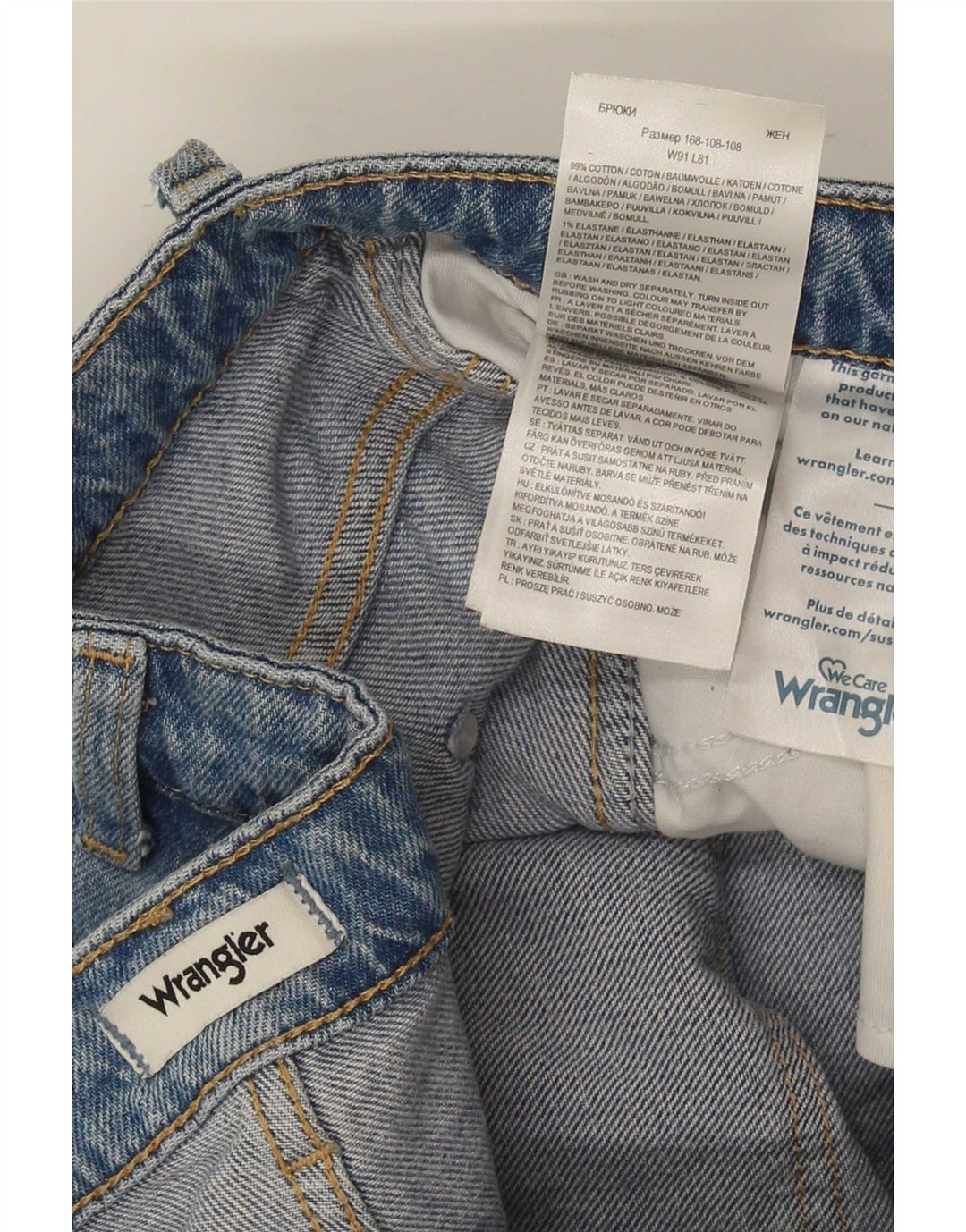 Wrangler Męskie proste dżinsy Mom Straight W36 L32 Niebieskie bawełniane