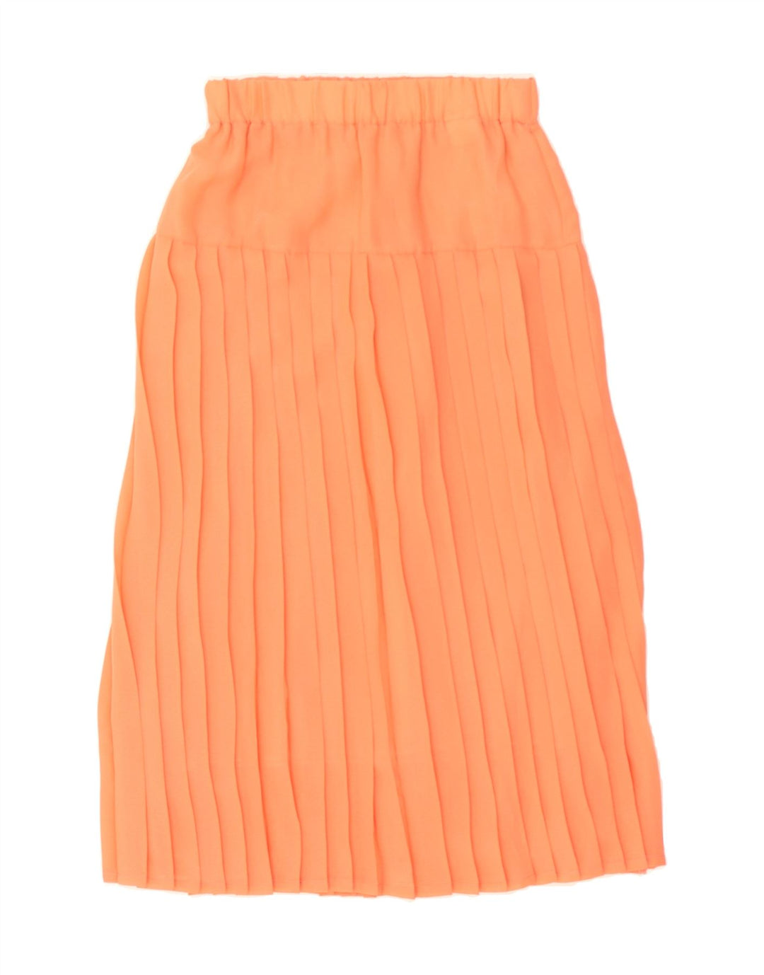 VINTAGE Womens Knife Pleated Skirt W25 XS Orange Polyester Vintage Vintage and Second-Hand Vintage from Messina Hembry 