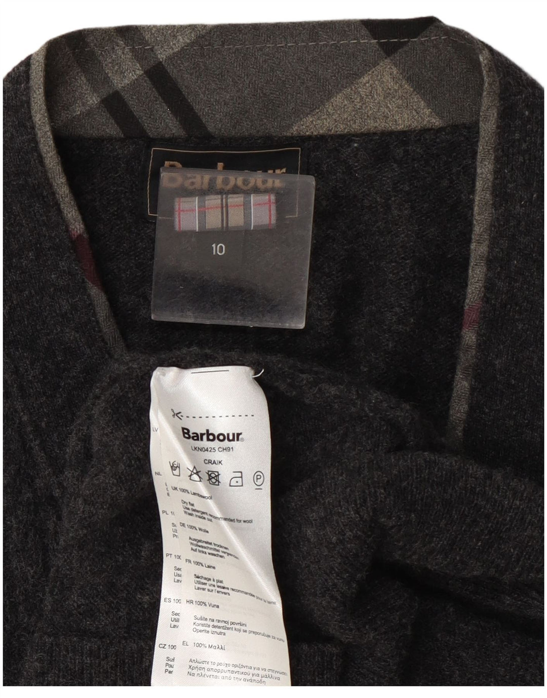 Sweter damski Barbour Cardigan UK 10 Small, szara wełna