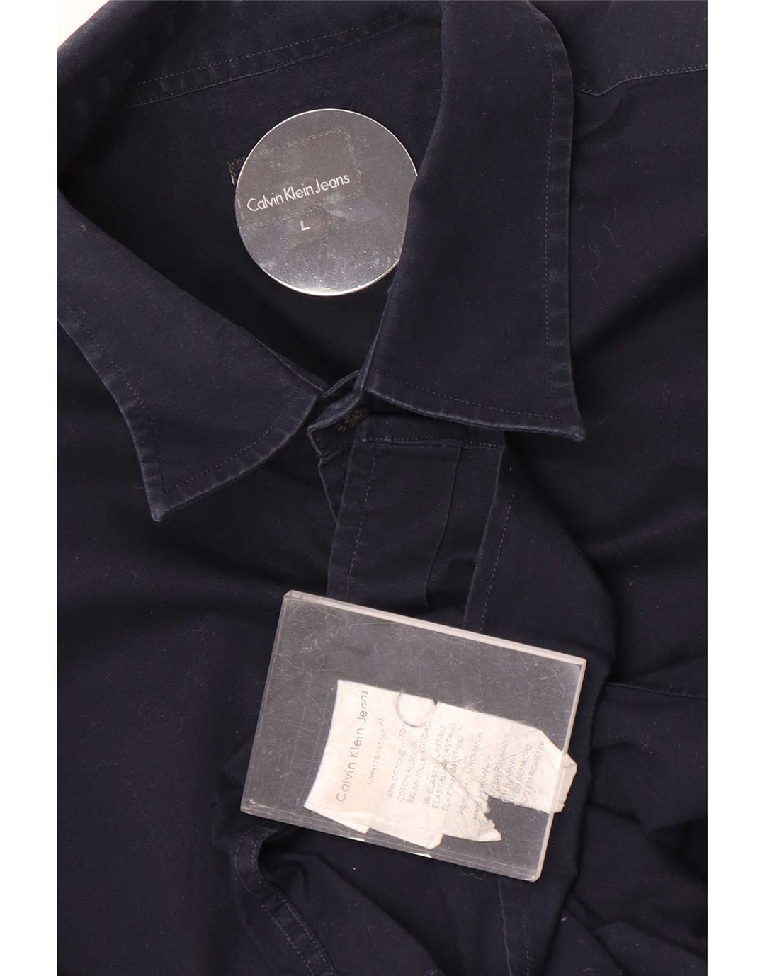 Koszula męska Calvin Klein Jeans, duża, granatowa, bawełniana