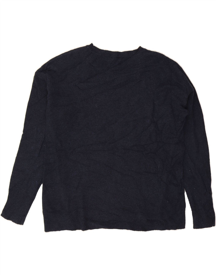 J. CREW Womens Crew Neck Jumper Sweater UK 16 Large Navy Blue Wool Vintage J. Crew and Second-Hand J. Crew from Messina Hembry 