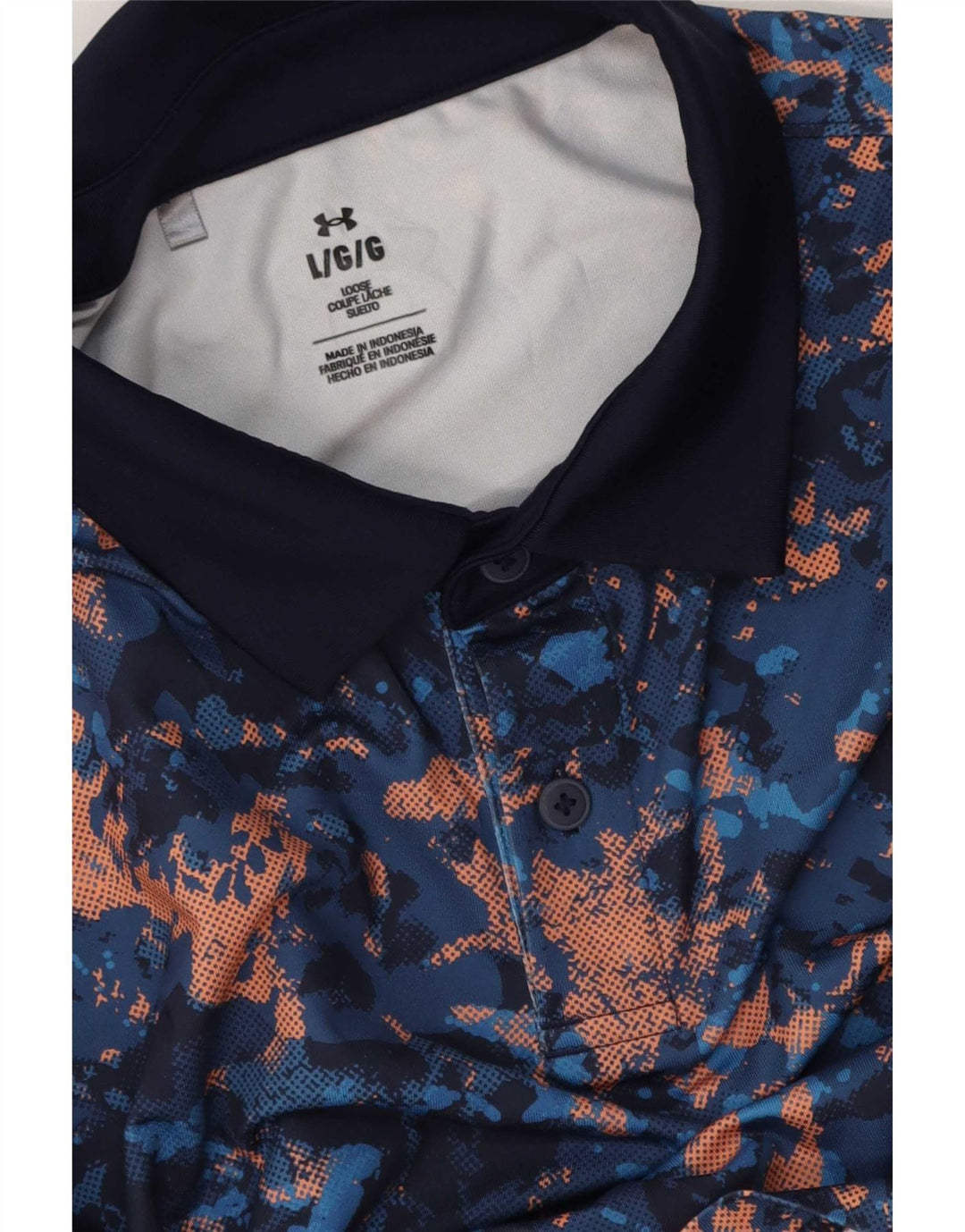 Męska koszulka polo Under Armour, duża, granatowa, Tie Dye