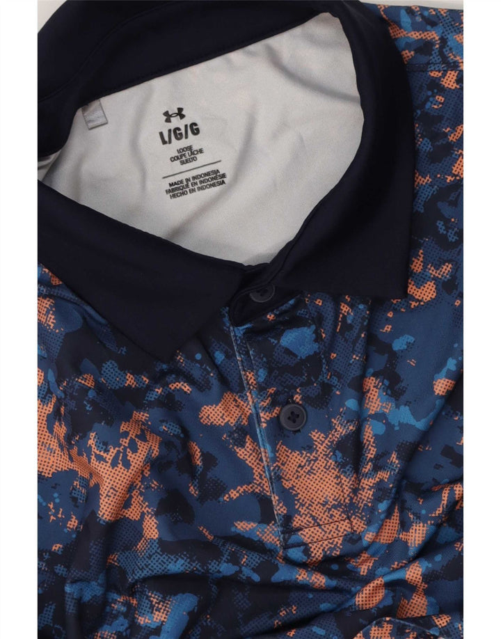 Męska koszulka polo Under Armour, duża, granatowa, Tie Dye