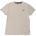 SUPERDRY Męski T-shirt Top Średniej Białej Bawełny