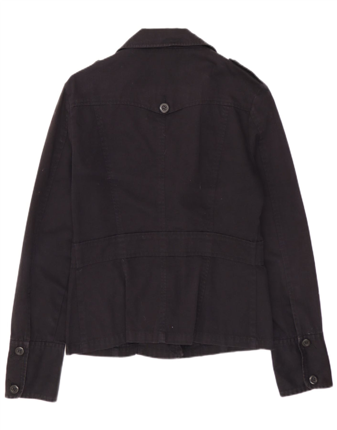 WAREHOUSE Damska kurtka wojskowa UK 12, średnia, czarna, bawełniana