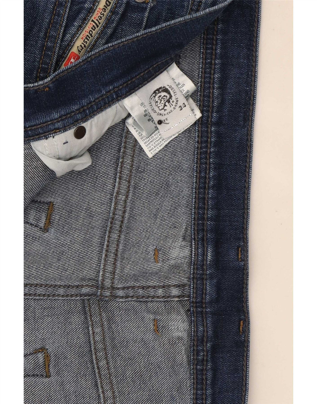 Diesel Męskie Slim Jeansy W34 L31 Granatowe Bawełniane