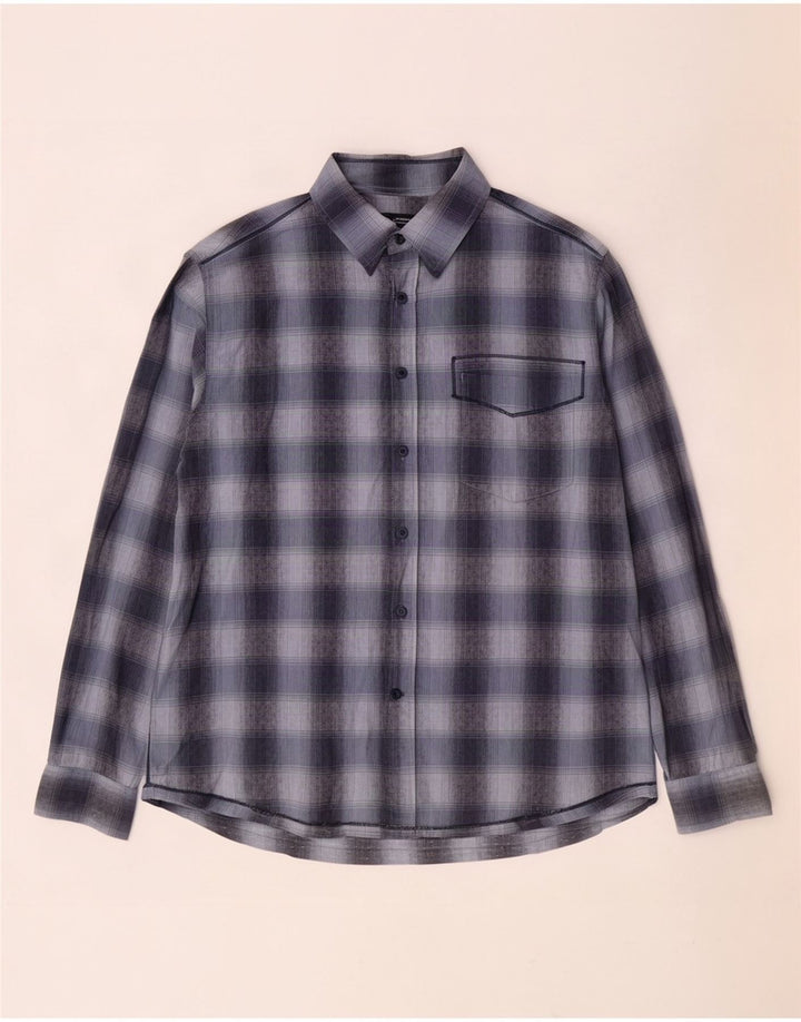 Wrangler Mens Shirt XL Blue Check Cotton