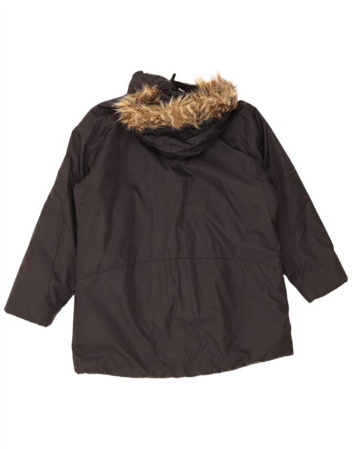 Damska kurtka parka z kapturem Helly Hansen UK 18 XL, czarna, poliamid