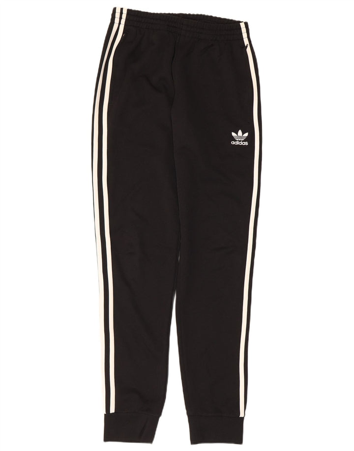 Męskie spodnie dresowe Adidas, małe, czarne, poliestrowe