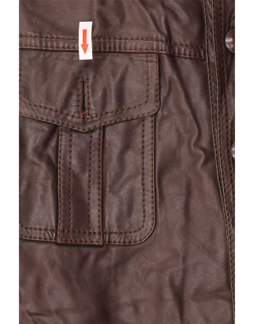 Vintage męska kurtka skórzana UK 36 Small Brown