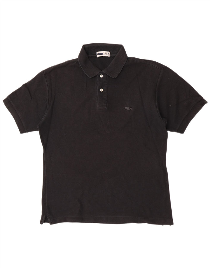 Męska koszulka polo Fila IT 46 Small, czarna, bawełniana
