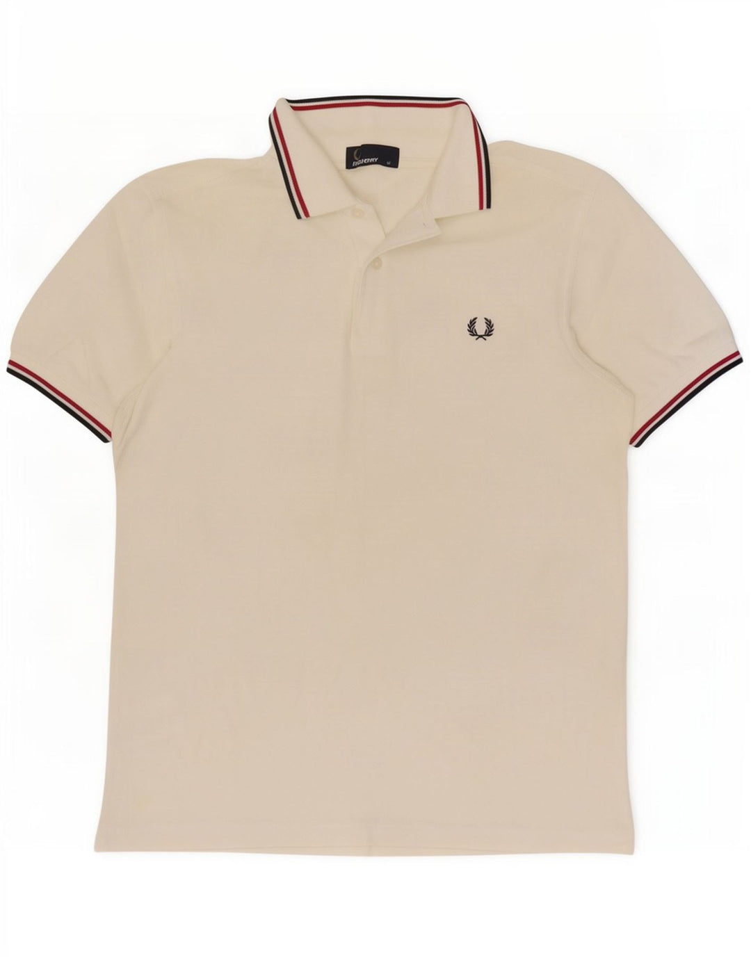 Męska koszulka polo Fred Perry, średnia biała bawełna