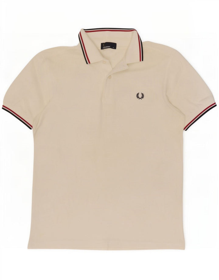 Męska koszulka polo Fred Perry, średnia biała bawełna