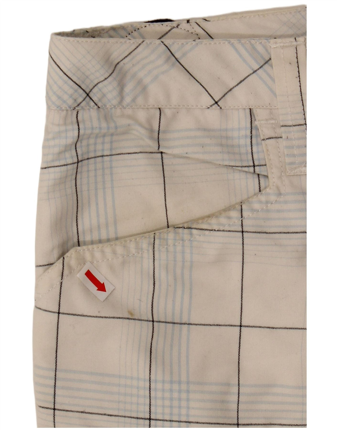 Męskie spodenki codzienne QUIKSILVER z grafiką W30, poliester w średnią białą kratkę