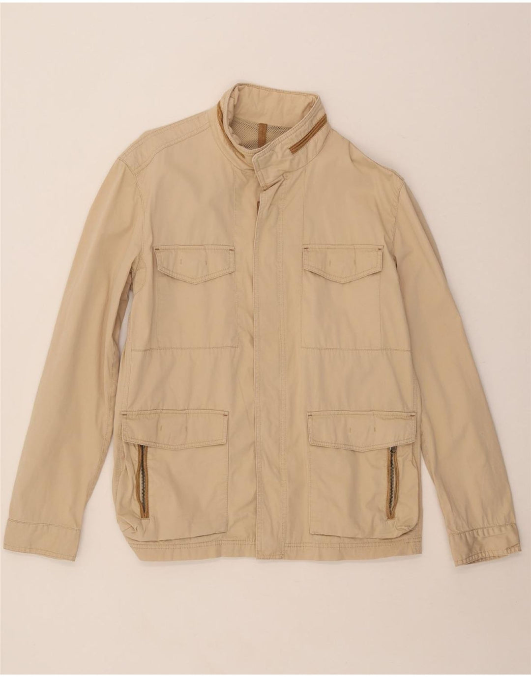 Kurtka męska MASSIMO DUTTI UK 42 XL, beżowa, bawełniana