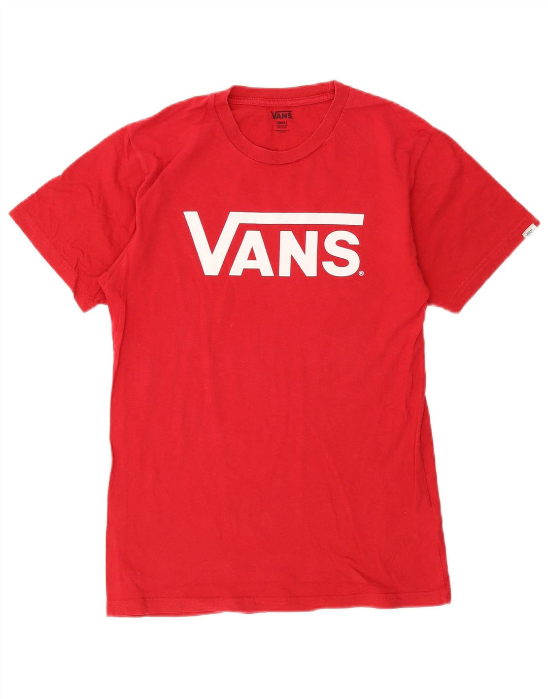 Męski T-shirt z grafiką Vans, mały, czerwony, bawełniany