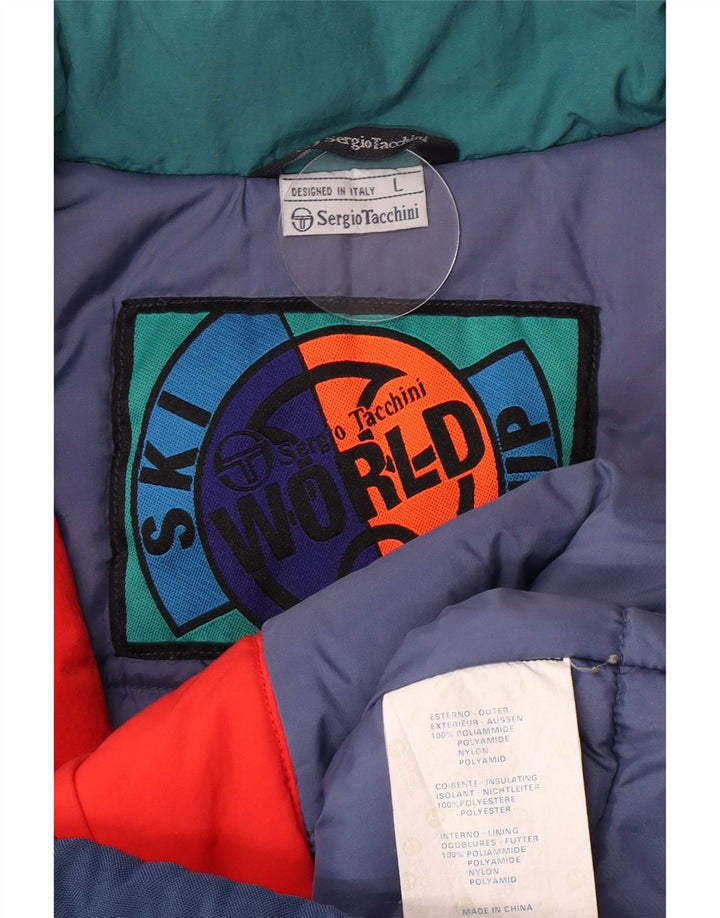Męska kurtka narciarska Sergio Tacchini UK 40, duża, wielokolorowa
