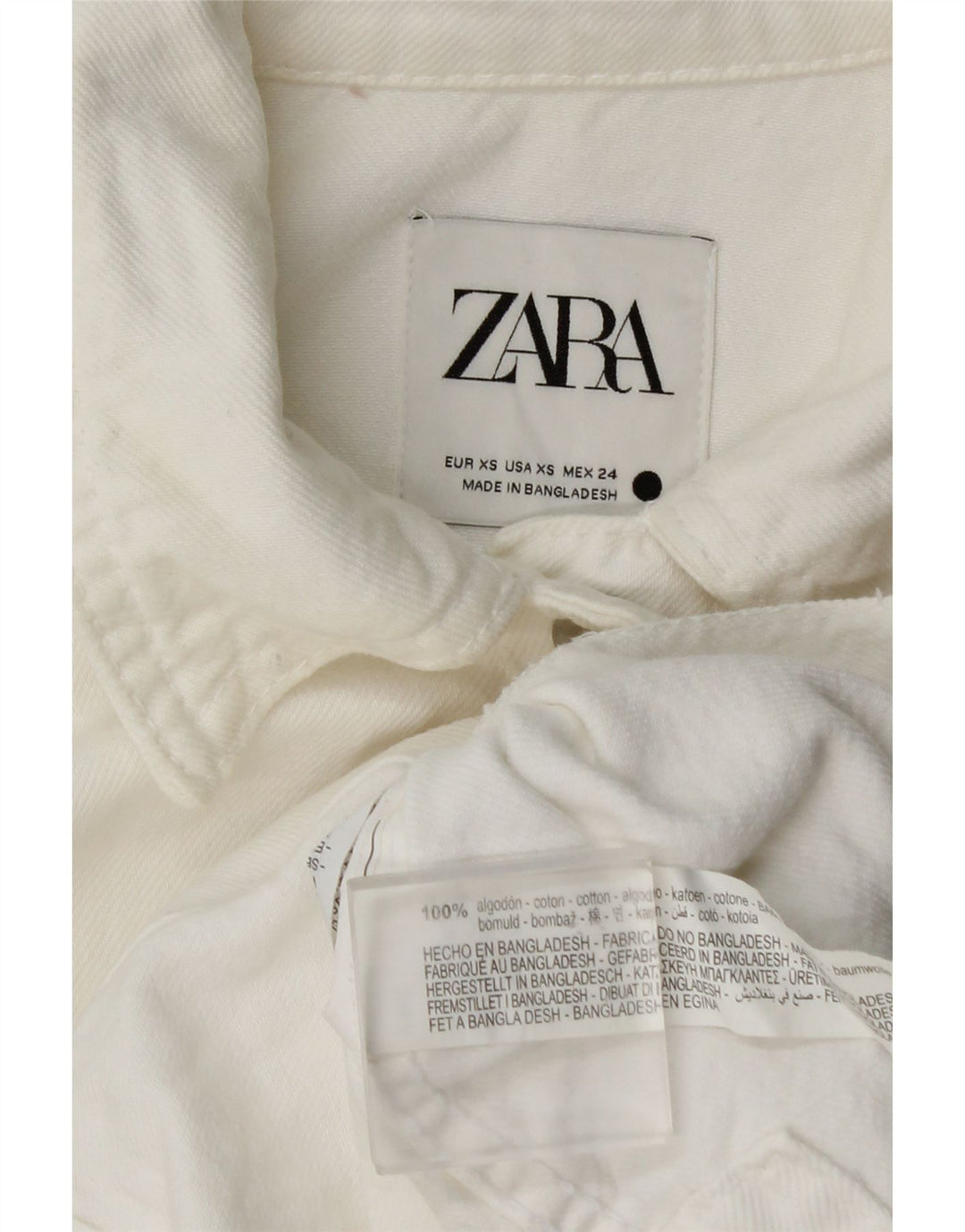 Damska koszula dżinsowa oversize Zara UK 6 XS, biała bawełna